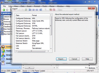 Screenshot of Lexicon Edit view