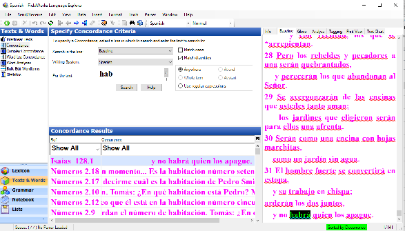 Screenshot of Lexicon Edit view