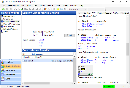 Screenshot of Lexicon Edit view