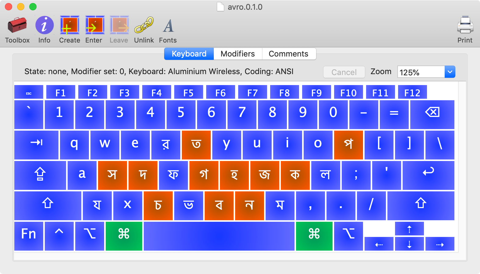 keyboard layout editor to easyavr file